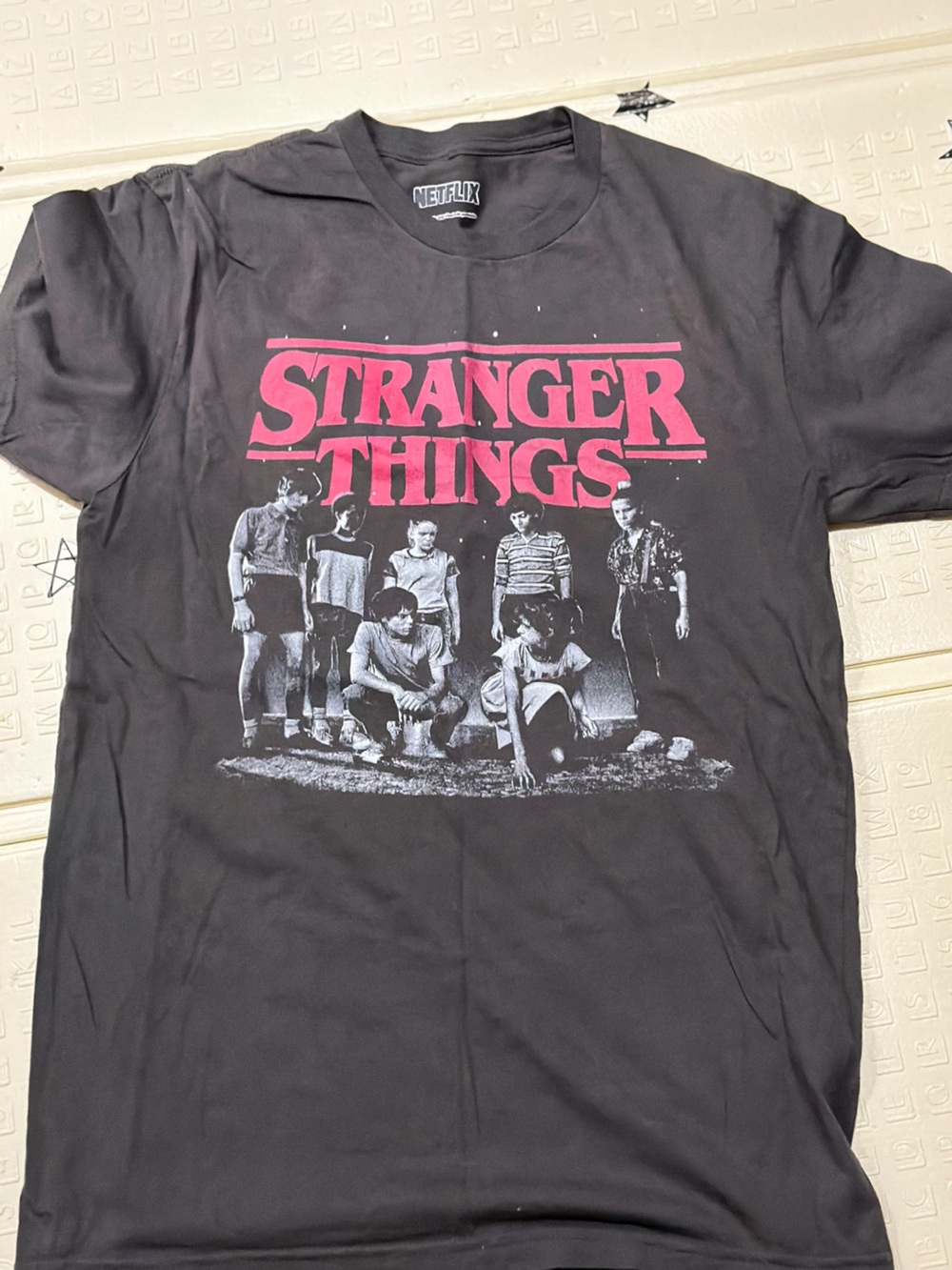 Netflix Black Tee with White Logo